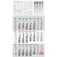 GLOCKEN Wandkalender 3-Monatskalender 30x54cm 3-farbig Kalendarium 2027