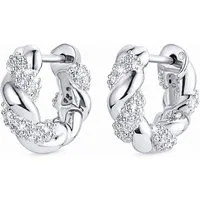 ROUGEMONT Paar Creolen Moissanit Statement Damen Creolen Ohrringe Gold