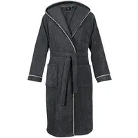 Laynenburg Herrenbademantel Bademantel Herren Frottee Kapuze Lang Baumwolle, M Anthrazit, Wadenlang, Kapuze, Gürtel, Walkfrottee aus 100% Baumwolle
