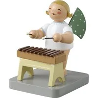 Wendt & Kühn Weihnachtsfigur Engel mit Xylophon 650/72, Haarfarbe zufällig blond oder braunhaarig