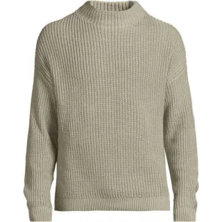Rippstrick-Pullover mit Stehkragen für Herren, Herren, size: regular, Sonstige, Baumwolle, by Lands' End