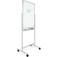 Pronomic Memoboard WB-6090 Whiteboard, (inkl. Markern, Magneten, Trockenlösch-Schwamm und Montagematerial), Magnetisches, drehbares Schreibboard im Hochformat