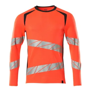 MASCOT Herren Langarmshirt Hi-vis Rot / Schwarzblau XL - 19081-771-22210-XLONE