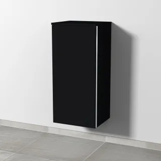 Sanipa 3way Mittelschrank mit 1 Tür, Schwarz-Matt, BS12208 BS12208