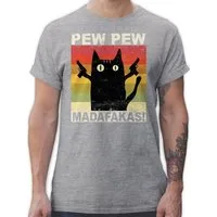 Shirtracer T-Shirt Pew Pew Madafakas Sprüche Statement