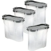 Bestlivings Gewürzbehälter Vorratsdose 300ml, Kunststoff, (4-tlg., 300 ml), Schüttdose für Gewürze, Vorratsbehälter Set - Frischhaltedosen