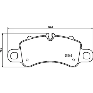 Hella Bremsbel?ge vorne Porsche 718 911 8DB355025-601