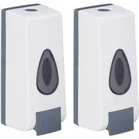 relaxdays Seifenspender Wandseifenspender im 2er Set, (2er Set)