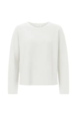 Rich & Royal - Crew Neck Drop Shoulder pearl white - Gr. - L