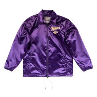 Mitchell & Ness Los Angeles Lakers NBA Old English verblasste Satinjacke