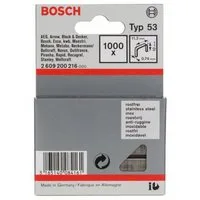 BOSCH Tackerklammer Feindrahtklammer Typ 53, 11.4 x 0.74 x 10 mm, 1000er-Pack 2609200216
