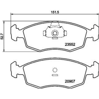 Hella Bremsbel?ge vorne Fiat Palio Punto Strada