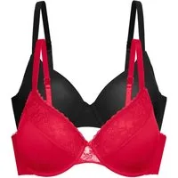 Dorina Bügel-BH Sonia (2er Pack) mit Spitzendetails, verstellbare Träger