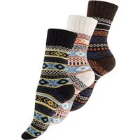 Vincent Creation® Socken (3-Paar) Hygge Socken mit Wolle