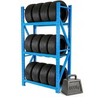 relaxdays Schwerlastregal Blaues Reifenregal für 12 Reifen