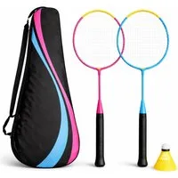 Outdoorn Badmintonschläger Badminton Set mit Tragetasche – 2 Federballschläger & Badmintonball