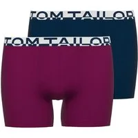 TOM TAILOR Boxershorts Kentucky (2er-Pack) bequem, eng, elastisch, Baumwollmix, Logobund
