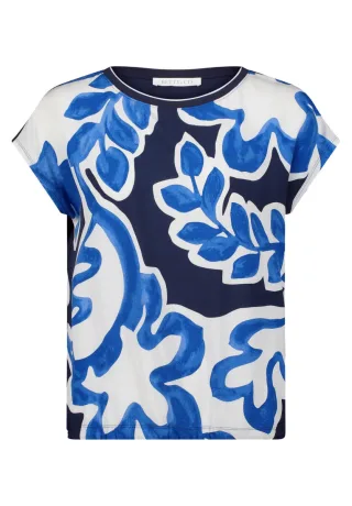 Betty & Co - T-Shirt mit floralem Muster weiß - Gr. - L