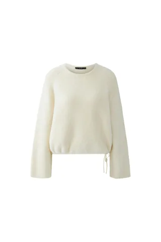 Oui - Pullover whitecap gray - Gr. - 38