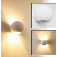 hofstein Wandleuchte »Scorzo« aus Keramik in Weiß, ohne Leuchtmittel, Wandlampe Up & Down, 1xG9, Innen mit handelsüblichen Farben bemalbar