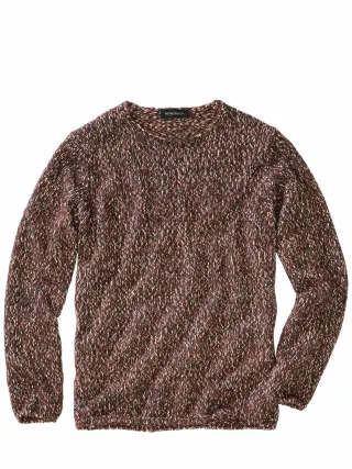 noch offen Herren Entspann-dich-Pullover Braun 56 % Baumwolle, 18 % Acryl, 13 % Alpaka, 13 % Nylon