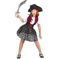 JADEO Kostüm Süßes Piraten-Kostüm für Mädchen bunt