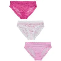 Next Slip 3er-Pack Slips aus Mesh und Spitze, hohes Bein (3-St)