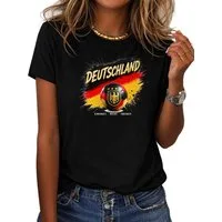 RMK T-Shirt Damen Shirt Rundhals Fußball Deutschland WM aus Baumwolle