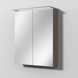 Sanipa Reflection Spiegelschrank MALTE 60 mit LED-Aufsatzleuchte, Taupe-Matt SD1501T