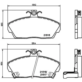 Hella Bremsbel?ge vorne Honda MG Rover
