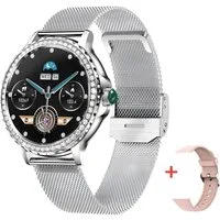 Lige Smartwatch Damen mit Metallband, 1.3 Zoll Fitnessuhr Telefonfunktion Smartwatch (3,3 cm), 100+ Sportmodis, Schlaftracker, Fitnesstracker