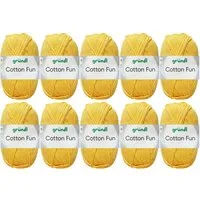 Gründl 10x50 Gramm Gründl Cotton Fun (von einer Farbe) Farbauswahl Häkelwolle