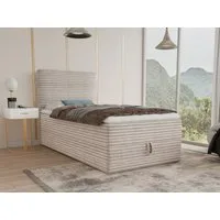 Sofnet Boxbett Mollo Mini (großer Bettkasten, Bonell-Matratze und Topper), Einzelbett, Polsterbett mit Kopfteil, Boxspringbett, Cordstoff