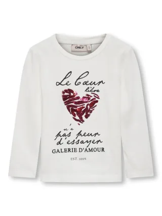 KIDS ONLY - KMGKITA LIFE L/S O-NECK PRINT JRS cloud dancer - Gr. - 104