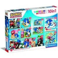 Clementoni® Puzzle Sonic der Igel Heroes Rivals 10 in 1 Puzzle Clementoni, Puzzleteile