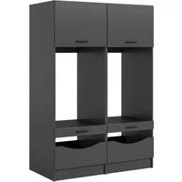 welltime Mehrzweckschrank-Set FALAS, 2-teilig, Hauswirtschaftsraum Set, Breite 133 cm, (Set, 2-St., bestehend aus: 2x Waschmaschinenumbauschrank, in verschiedenen Farben), Kombination, Waschmaschinenumbau, Waschmaschinenschrank, Wäschekammer