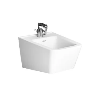 VitrA Equal Wand-Bidet 7246B403-0288 39,5x54cm, Hahnloch mittig/Überlaufschlitz, weiß VC