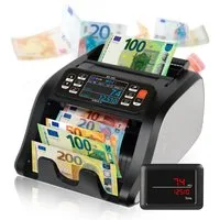 Jubula Banknotenzähler Mv-300, EUR USD GBP, Geldzählmaschine für gemischte Geldscheine, Exakt