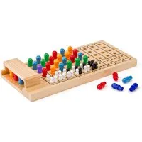 Woodyland Lernspielzeug 92207 Holz Logikspiel / Kombinationsspiel / Steckspiel - Förderspiel, fördert das logische Denken