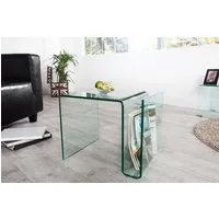 riess-ambiente Couchtisch FANTOME 50cm transparent, Wohnzimmer · eckig · Glas · mit Ablagefach
