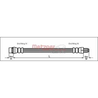 Metzger Bremsschlauch vorne Renault Clio Thalia Twingo