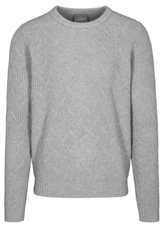 COMMANDER Finest Clothing - Rdh.-Pullover, 1/1 Arm tech grey mel. - Gr. - XXL