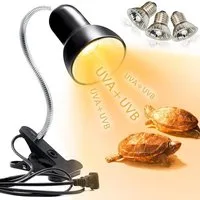 feinlux Infrarotlampe Infrarotlampe Schildkröte Wärmelampe,Wärmelampe Schildkröten, set, Reptilien Terrarium, Lampe,Wärmelampe für Schildkröten Terrarium, Mit drei Lampen unterschiedlicher Leistung ausgestattet