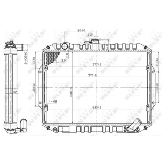 NRF Motork?hler gel?tet Mitsubishi L200 2,5 503486