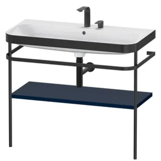 Duravit Happy D.2 Plus c-bonded Set mit Metallkonsole Nachtblau Seidenmatt 975x490x850 mm - HP4738E9 HP4738E9898