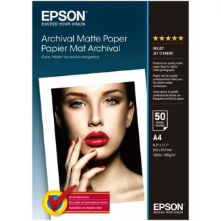 Epson Archival Matte Paper A 4, 50 Blatt, 189 g S 041342