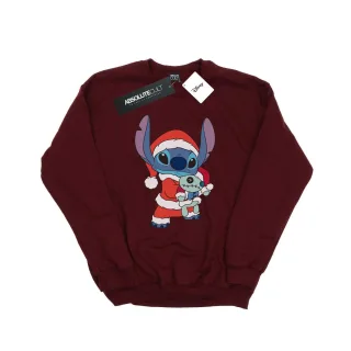 Disney Herren Lilo und Stitch Stitch Weihnachten Sweatshirt (Burgund)