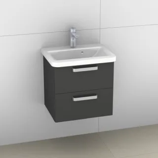 Artiqua 412 Waschtischunterschrank für Tonic II K0868 Anthrazit Hochglanz, 412-WU2L-I48-7015-51 412-WU2L-I48-7015-51