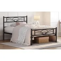 Yaheetech Bettgestell Metallbett, Bettrahmen mit Kopfteil, Doppel/Einzelbett 90x190/90x200/140x200cm