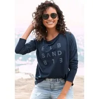 Elbsand Longsleeve Ingiara mit Logodruck vorne, Langarmshirt, sportlich-casual